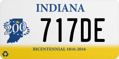 IN license plate 717DE