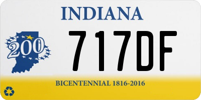 IN license plate 717DF