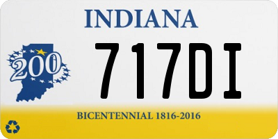 IN license plate 717DI