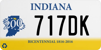 IN license plate 717DK