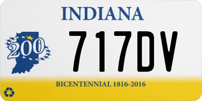 IN license plate 717DV