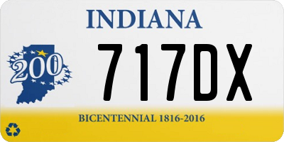 IN license plate 717DX