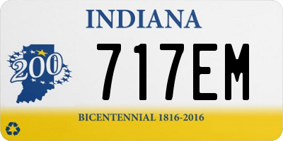 IN license plate 717EM