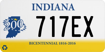 IN license plate 717EX