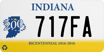 IN license plate 717FA