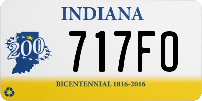 IN license plate 717FO