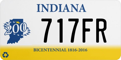 IN license plate 717FR