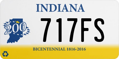 IN license plate 717FS