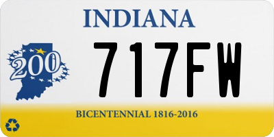 IN license plate 717FW