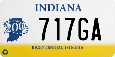 IN license plate 717GA