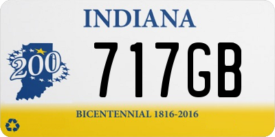 IN license plate 717GB