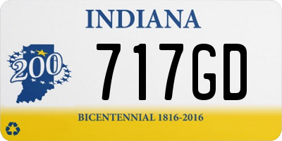 IN license plate 717GD