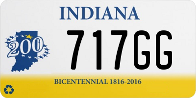 IN license plate 717GG