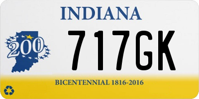 IN license plate 717GK