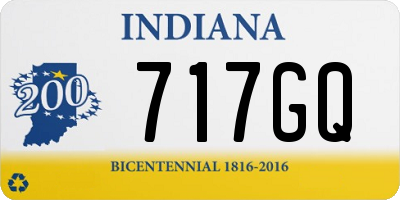 IN license plate 717GQ