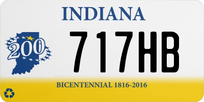 IN license plate 717HB