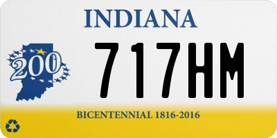 IN license plate 717HM