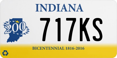 IN license plate 717KS