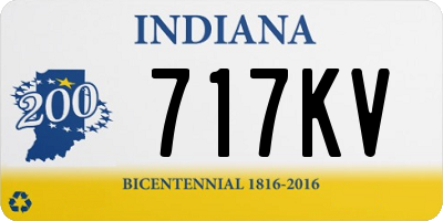 IN license plate 717KV