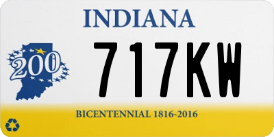 IN license plate 717KW