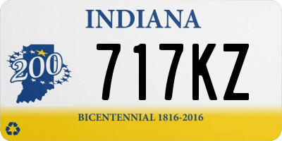 IN license plate 717KZ