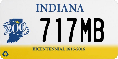 IN license plate 717MB