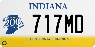 IN license plate 717MD