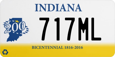 IN license plate 717ML