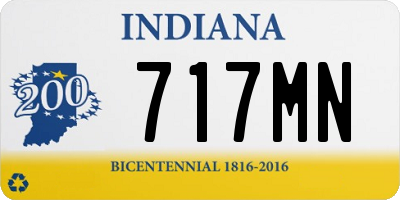 IN license plate 717MN