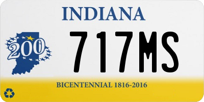 IN license plate 717MS