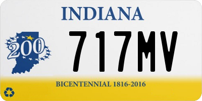 IN license plate 717MV