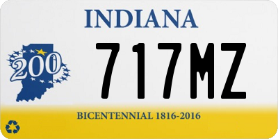 IN license plate 717MZ