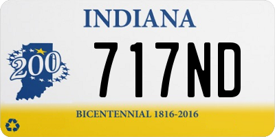 IN license plate 717ND