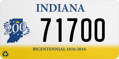 IN license plate 717OO