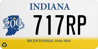 IN license plate 717RP