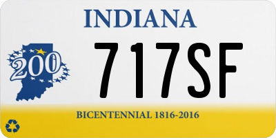 IN license plate 717SF