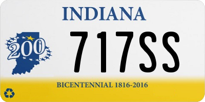 IN license plate 717SS