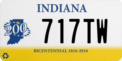 IN license plate 717TW