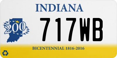 IN license plate 717WB