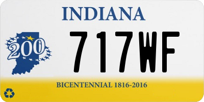 IN license plate 717WF