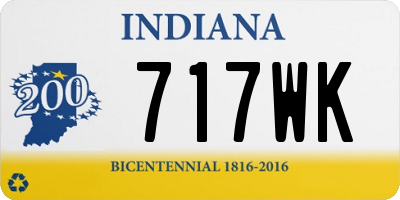 IN license plate 717WK