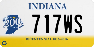 IN license plate 717WS
