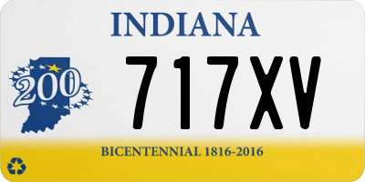 IN license plate 717XV