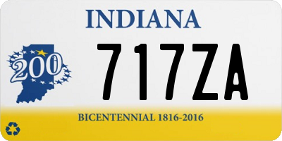 IN license plate 717ZA