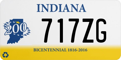 IN license plate 717ZG