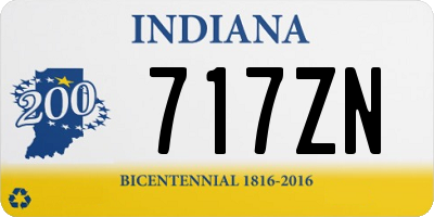IN license plate 717ZN