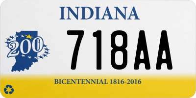 IN license plate 718AA