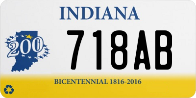 IN license plate 718AB