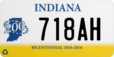 IN license plate 718AH