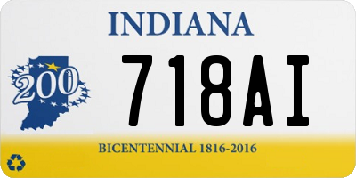 IN license plate 718AI